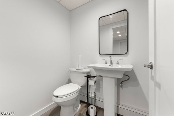 Bathroom, Interior, Recessed Lighting, Wood Texture Flooring