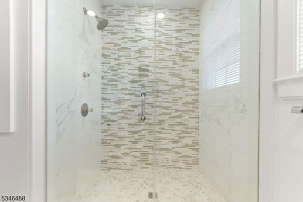 Bathroom, Glass Shower, Interior, Marble Walls