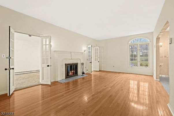Empty room, Fireplace, Interior, Wood Texture Flooring