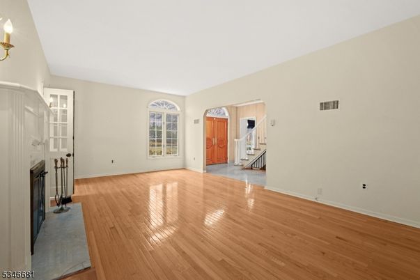 Empty room, Fireplace, Interior, Wood Texture Flooring