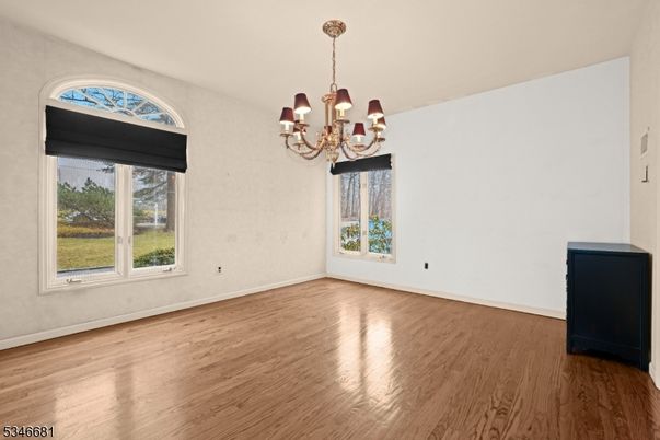 Chandelier, Empty room, Interior, Wood Texture Flooring