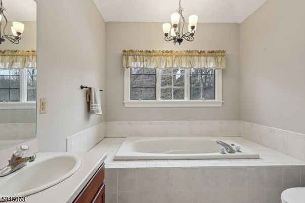 Bathroom, Chandelier, Interior