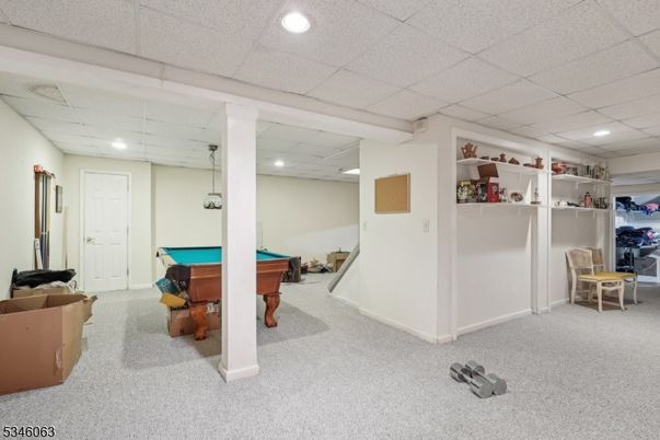 Billiard Table, Game Room, Interior, Recessed Lighting