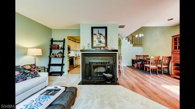 Chandelier, Dining room, Fireplace, Interior, Living room, Wood Texture Flooring