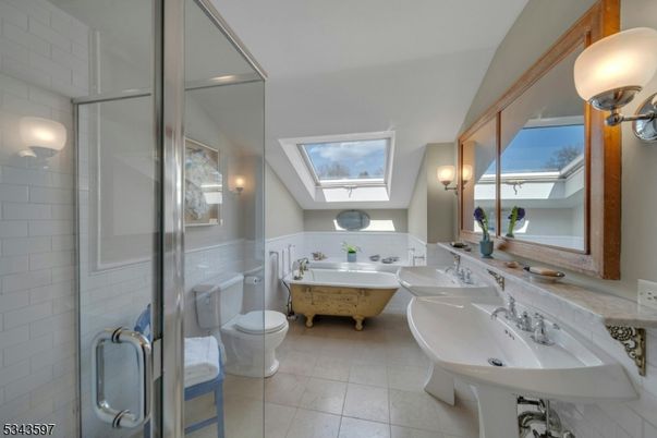Bathroom, Dual Sink Vanities, Free Standing Baths, Glass Shower, Interior
