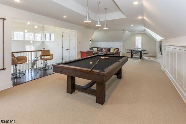 Billiard Table, Game Room, Interior, Pendant Lights, Recessed Lighting