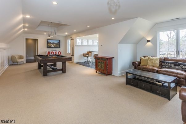 Billiard Table, Game Room, Interior, Living room, Pendant Lights, Recessed Lighting