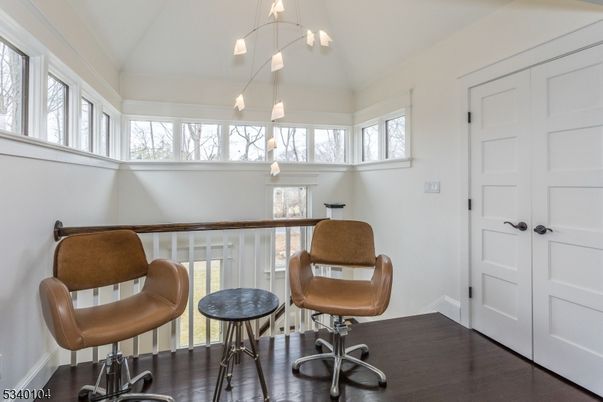 Home Office, Interior, Pendant Lights, Wood Texture Flooring