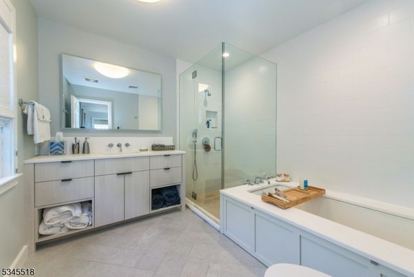 Bathroom, Dual Sink Vanities, Glass Shower, Interior