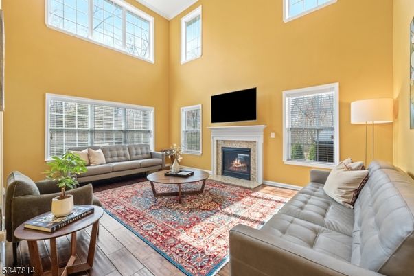 Fireplace, Interior, Living room, Wood Texture Flooring