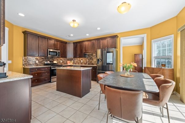 Dining room, Interior, Kitchen, Recessed Lighting, Stainless Steel Appliances