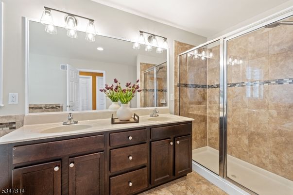 Bathroom, Dual Sink Vanities, Glass Shower, Interior