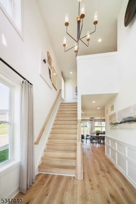 Dining room, Interior, Pendant Lights, Recessed Lighting, Wood Texture Flooring