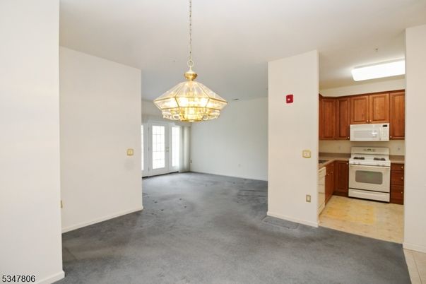 Empty room, Interior, Kitchen, Pendant Lights