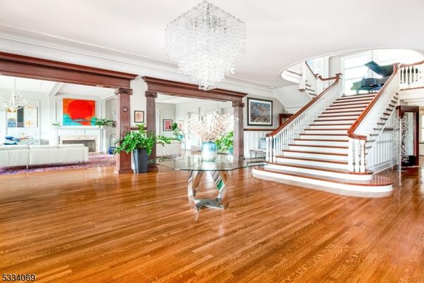 Chandelier, Fireplace, Interior, Wood Texture Flooring