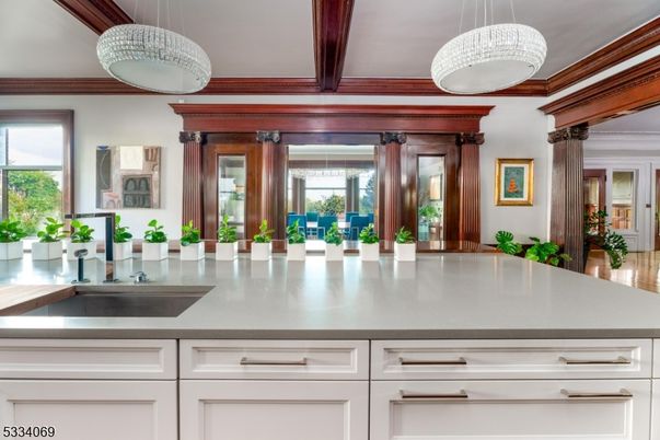 Interior, Kitchen, Pendant Lights, Wood Texture Flooring