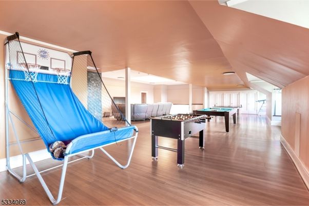 Billiard Table, Game Room, Interior, Wood Texture Flooring