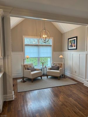 Chandelier, Interior, Living room, Pendant Lights, Wood Texture Flooring