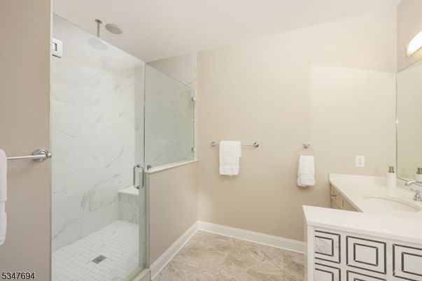 Bathroom, Glass Shower, Interior, Marble Walls
