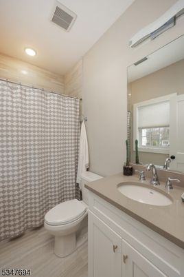 Bathroom, Interior, Recessed Lighting, Wood Texture Flooring