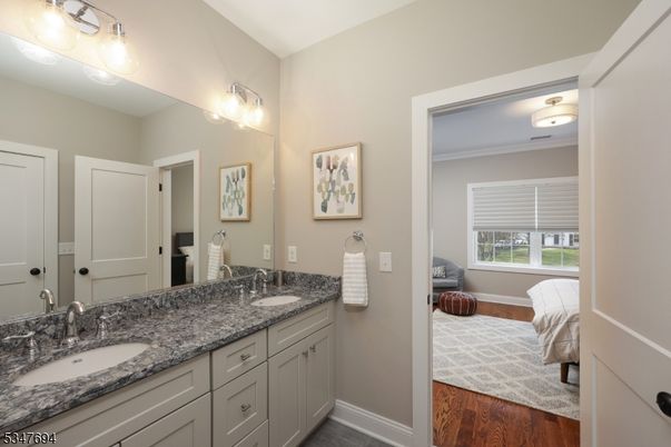 Bathroom, Bedroom, Dual Sink Vanities, Interior, Wood Texture Flooring