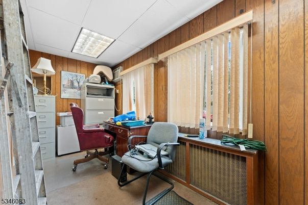 Home Office, Interior, Recessed Lighting, Wooden Walls