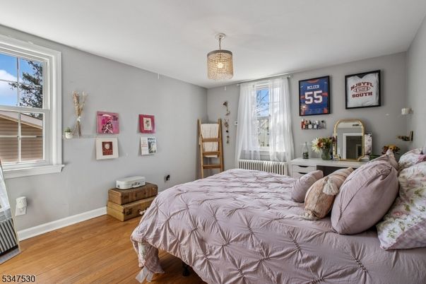 Bedroom, Chandelier, Interior, Wood Texture Flooring