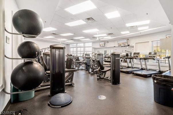 Fitness Equipment, Gym, Interior, Recessed Lighting