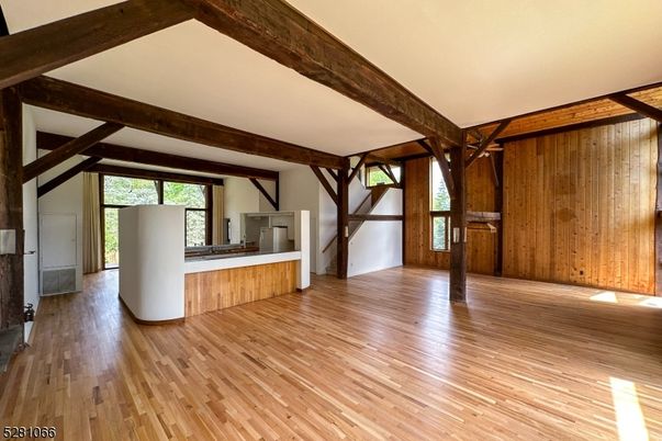 Empty room, Interior, Wooden Beams, Wood Texture Flooring, Wooden Walls