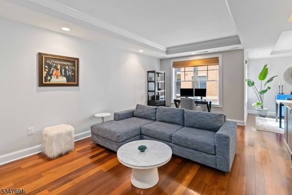 Dining room, Interior, Living room, Piano, Recessed Lighting, Wood Texture Flooring