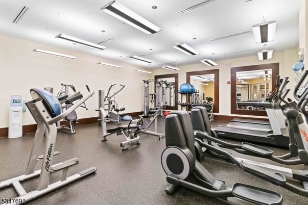 Fitness Equipment, Gym, Interior, Recessed Lighting