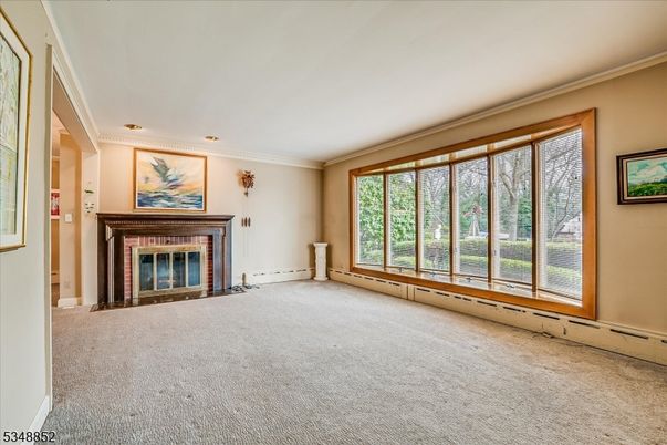 Empty room, Fireplace, Interior, Recessed Lighting