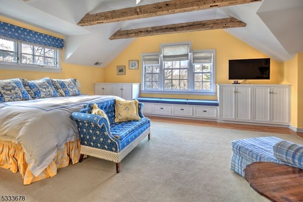Bedroom, Interior, Wooden Beams