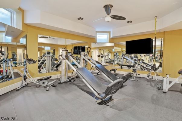 Fitness Equipment, Gym, Interior, Recessed Lighting