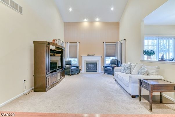 Fireplace, Interior, Living room, Recessed Lighting
