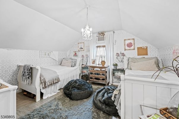 Bedroom, Chandelier, Interior, Wood Texture Flooring