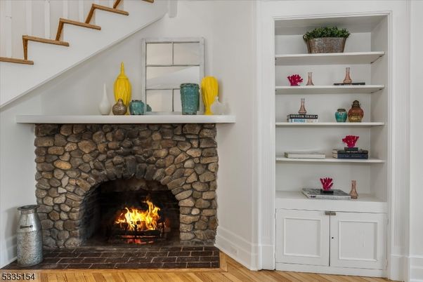 Fireplace, Interior, Wood Texture Flooring