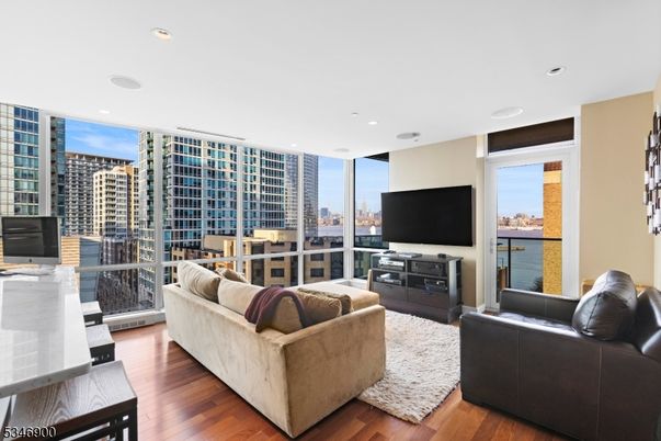 Interior, Living room, Recessed Lighting, Water, Wood Texture Flooring