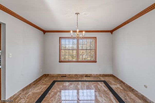 Chandelier, Empty room, Interior