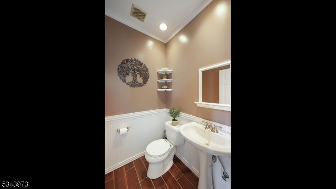 Bathroom, Interior, Recessed Lighting, Wood Texture Flooring