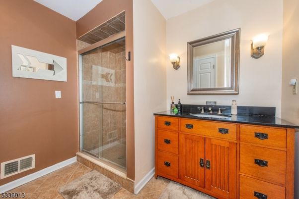 Bathroom, Dual Sink Vanities, Glass Shower, Interior