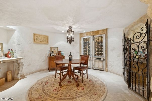 Chandelier, Dining room, Interior, Recessed Lighting