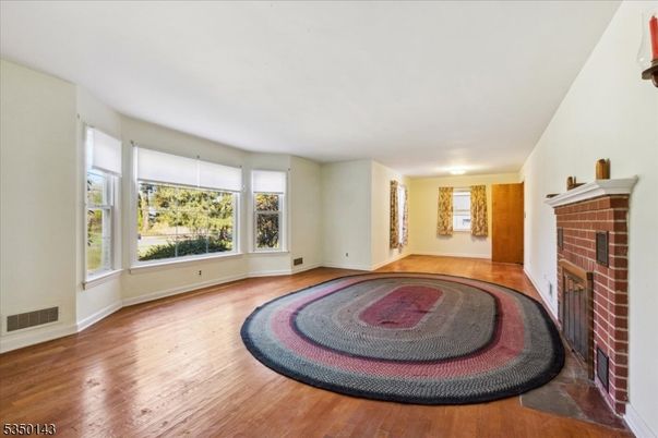 Empty room, Fireplace, Interior, Wood Texture Flooring