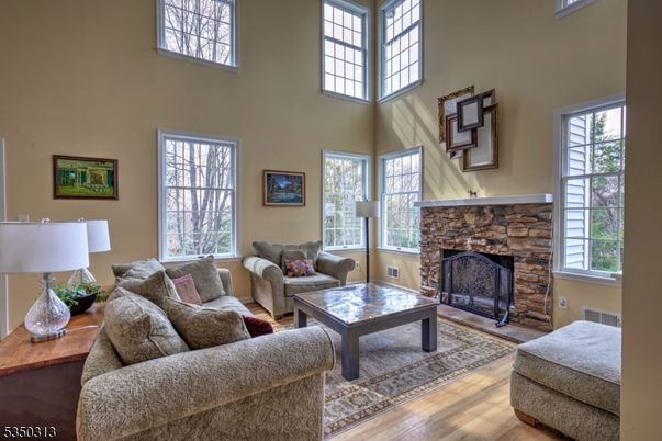 Fireplace, Interior, Living room, Wood Texture Flooring