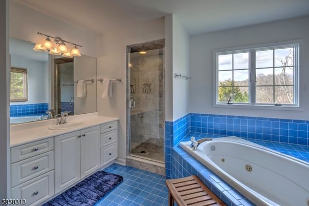 Bathroom, Glass Shower, Interior, Tile Countertops