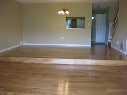 Empty room, Interior, Pendant Lights, Wood Texture Flooring