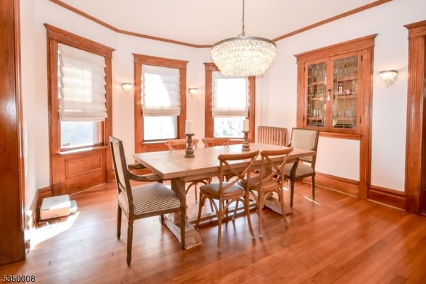 Chandelier, Dining room, Interior, Wood Texture Flooring