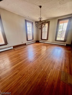 Chandelier, Empty room, Interior, Wood Texture Flooring