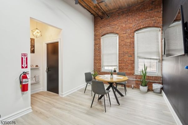 Dining room, Interior, Stone Walls, Wood Texture Flooring