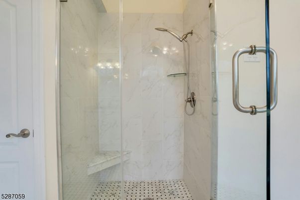 Bathroom, Glass Shower, Interior, Marble Walls
